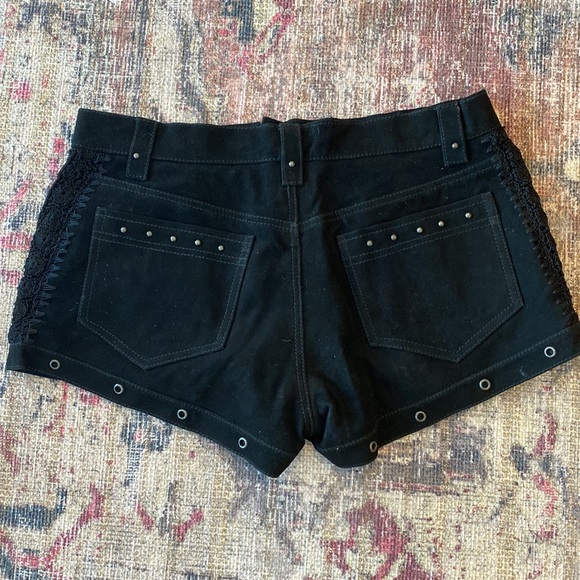 Free People black studded shorts - Picture 2 of 3